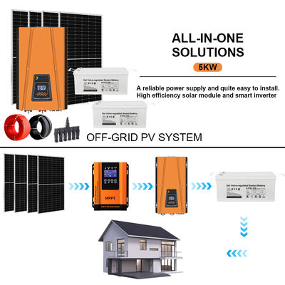 Ein guter Preis. Energie mit Sicherheit: Zertifiziertes Off-Grid-Solar-Kit mit 5 kW langlebiger GEL-Batterie (enthält CE, RHOS, FCC-Standards) Online