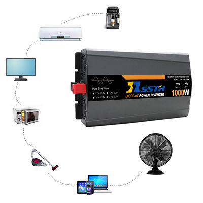 1000W Hochfrequenzstromumrichter mit LCD-Display DC 12V 24V AC 110V 220V 230V