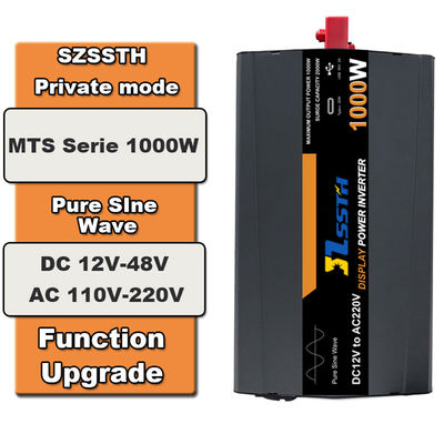 1000w 1kw reiner Sinuswellenumrichter DC 12V 24V AC 110V 220V 230V mit USB2.4A Typ C