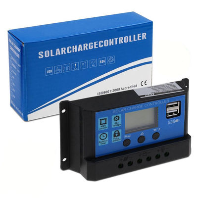 12V 24V 30A 20A 10 Ampere PWM-Solarladungsregler 2 USB 5V 2A MCU-Steuerung