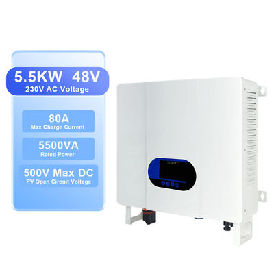 5.5kw 5.5kva Solarhybrid-Inverter-Ladegerät 24V 48V Gleichstrom bis 220V Wechselstrom