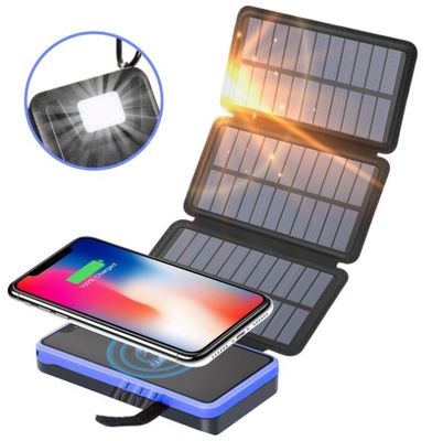 Hochkapazität 50000mah Solar Power Bank Klappbare Solar Power Bank mit LED-Licht