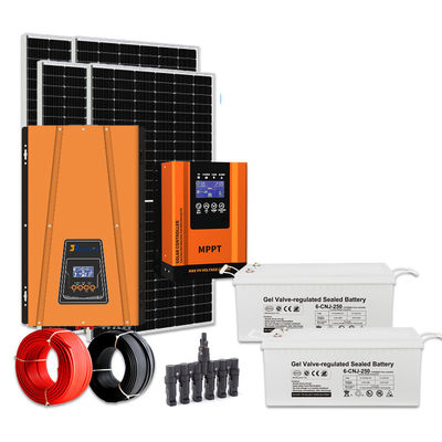 GEL-Batterie 5kw Vollständiges Off-Grid-Solarstrom-Kits CE Rhos Fcc zertifiziert