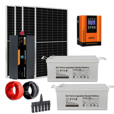 Zuhause Solarenergiesystem 2KW Solarpanel Kit Off Grid Mit Montage System