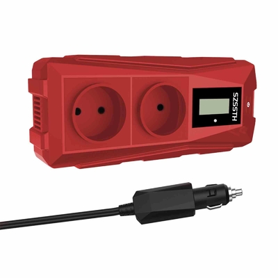 Ein guter Preis. 300W 12V Reiner Sinus-Wechselrichter für das Auto, Duale AC-Steckdosen, 2 USB-Anschlüsse für Laptops/Geräte 167*87*44mm USB A Typ C 5V/3A Online