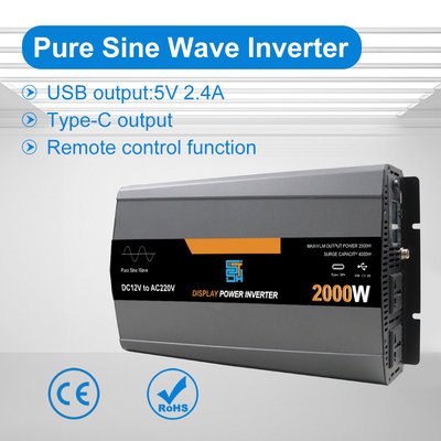 Ein guter Preis. 2000 W Pure Sinus-Welle Leistungsumrichter ¥ DC 12V/24V/48V bis AC 110V/220V Online