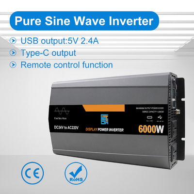 Ein guter Preis. 6000W reiner Sinuswellenstromwechselrichter von DC 12 V / 24 V / 48 V bis AC 110 V Online