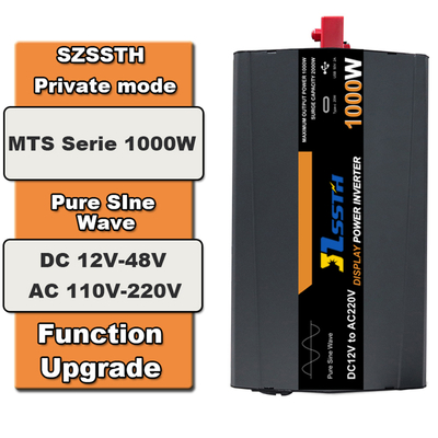 1kW reiner Sinuswellen-Solarumrichter 12V/24V bis 110V/220V 2000W Spitzenleistung