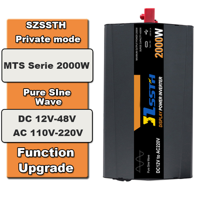 2000W reiner Sinuswellen-Solarumrichter 12V/24V bis 110V/220V