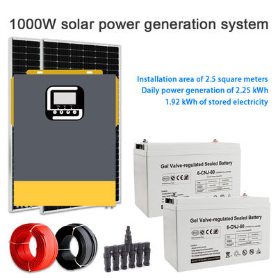 Ein guter Preis. 1 kW Off-Grid-Solarenergiesystem mit monokristallinem Silizium-Solarpanel für die Stromversorgung von Haushalten Online